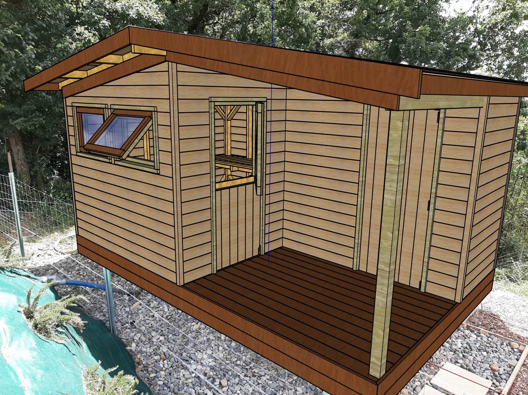 3D Render of the Goat Chalet